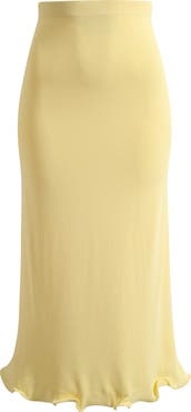 WAYF Isla Ruffle Hem Sweater Skirt