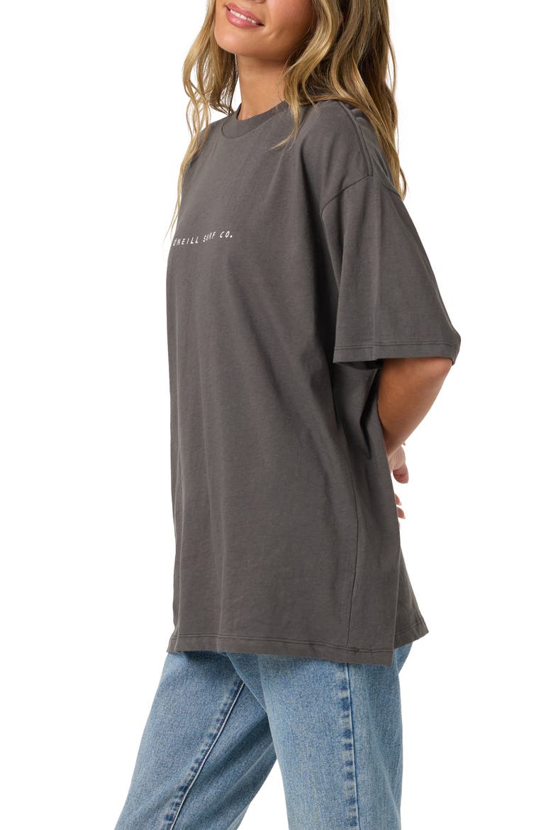 Linear Scape Graphic Oversized T-Shirt, Alternate, color, WASHED BLACK