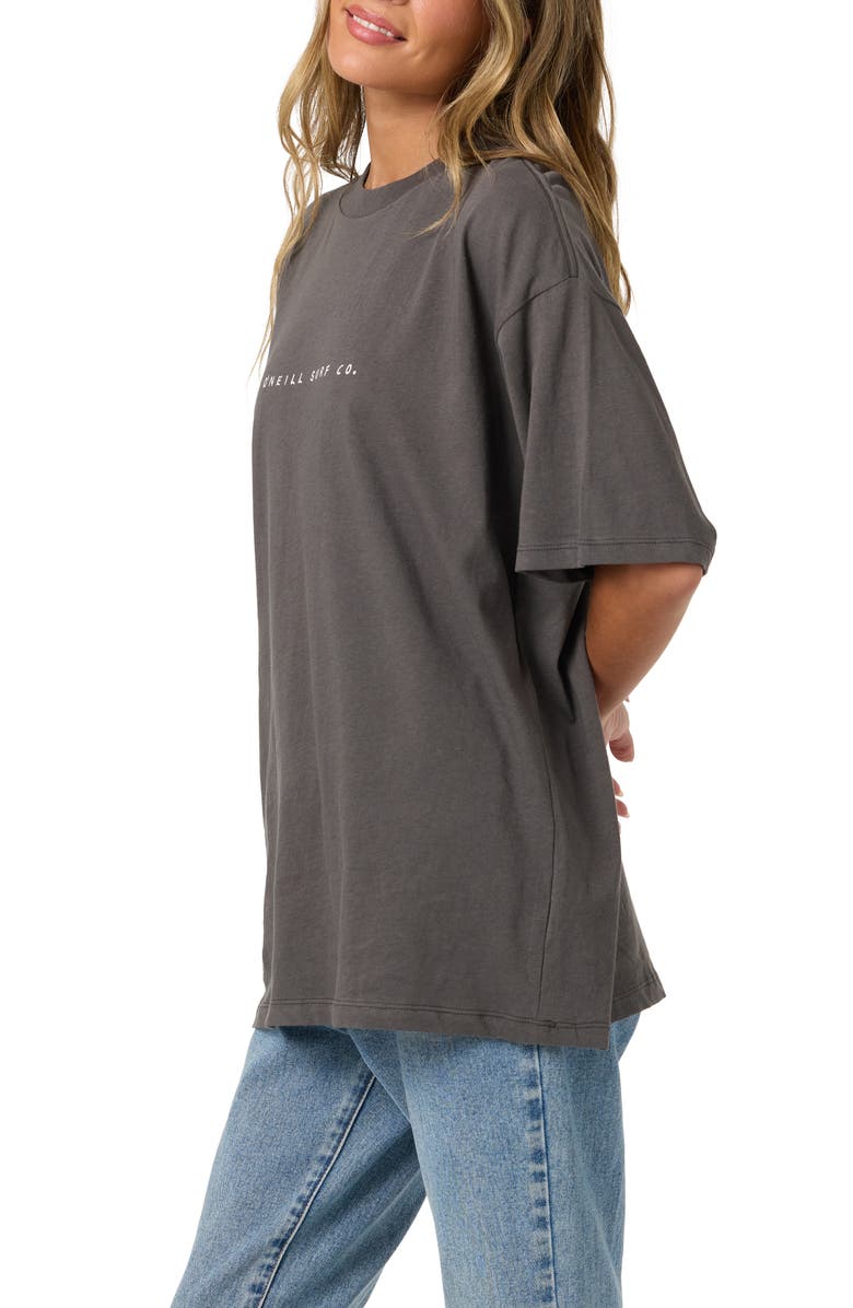 O'Neill Linear Scape Graphic Oversized T-Shirt, Alternate, color, Washed Black