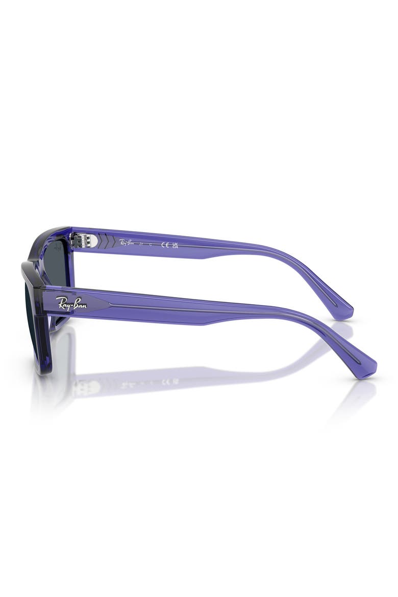 Kids' 49mm Rectangular Sunglasses, Alternate, color, TRANSPARENT VIOLET