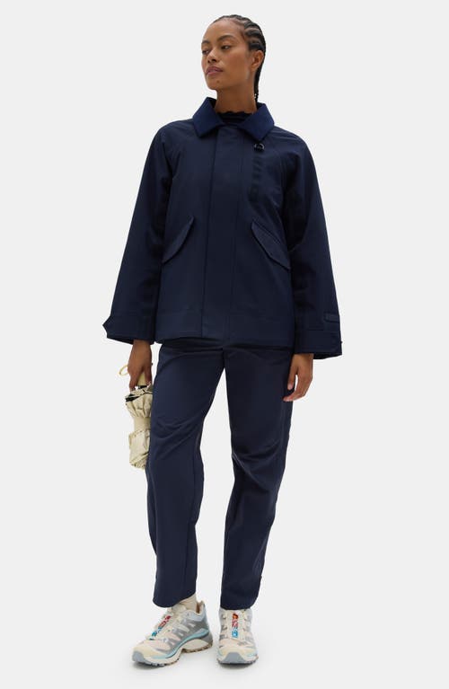 Halfdays Hooded Rain Jacket In Blue