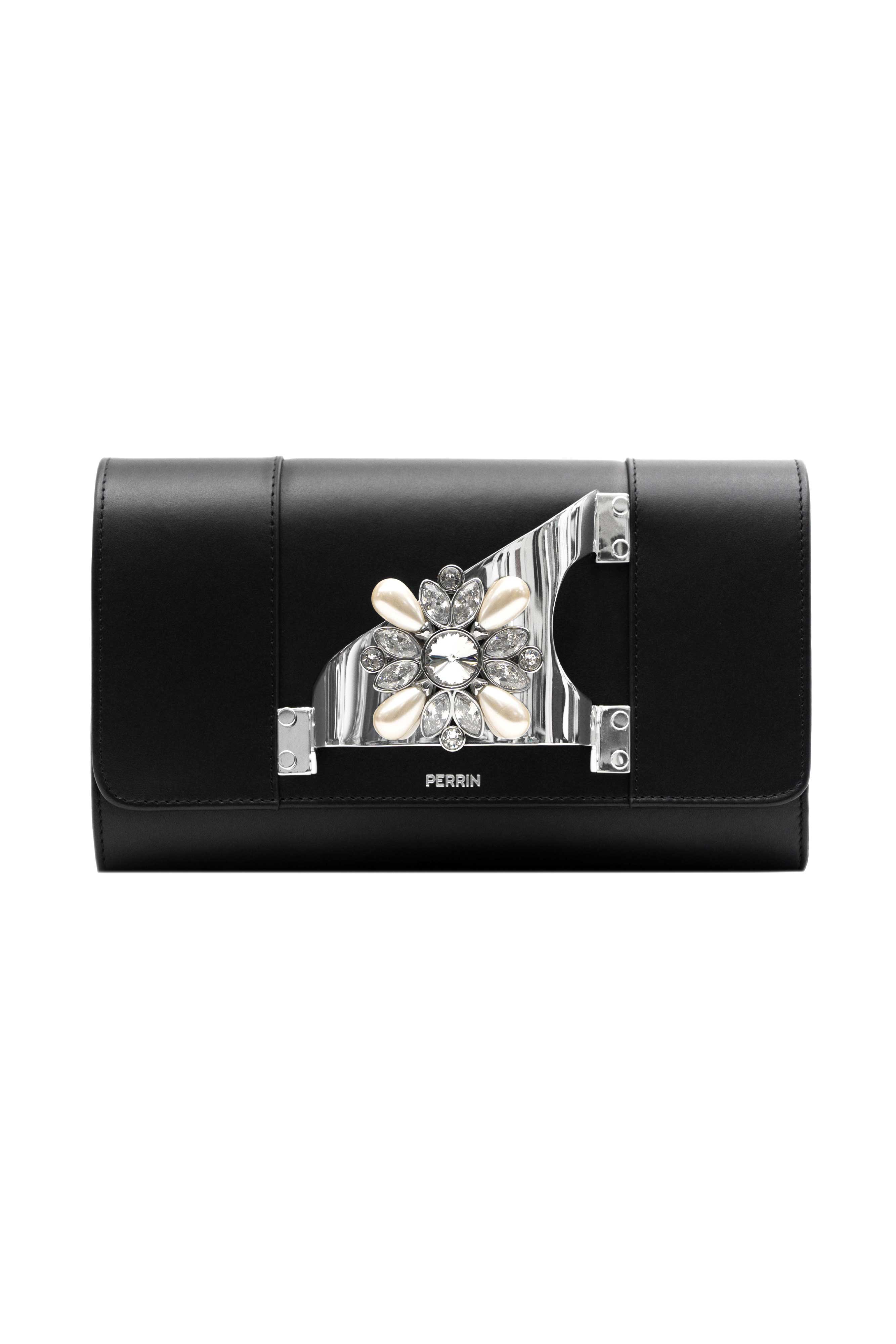 PERRIN PARIS L'Eiffel Clutch Bijoux, Main, color, Black