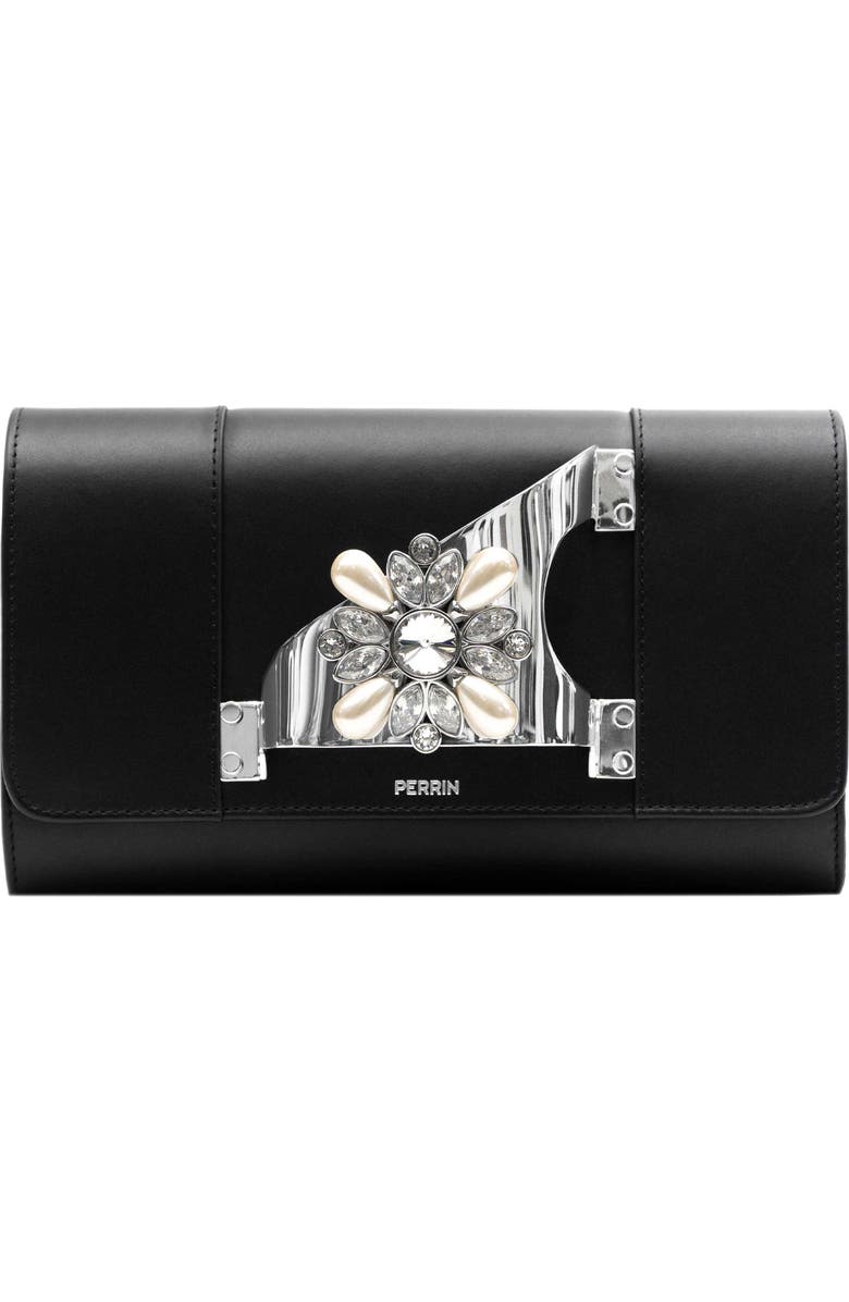 PERRIN PARIS L'Eiffel Clutch Bijoux, Main, color, Black