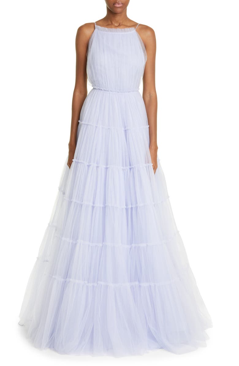 princess polly baby blue dress Jason Wu Crinkled Satin Bias Cut Waterfall Slip Dress in Olive Green main image 1