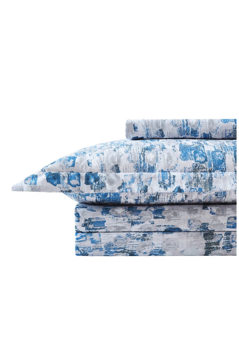 Rhythm Duvet Cover & Sham Set, Main, color, BLUE