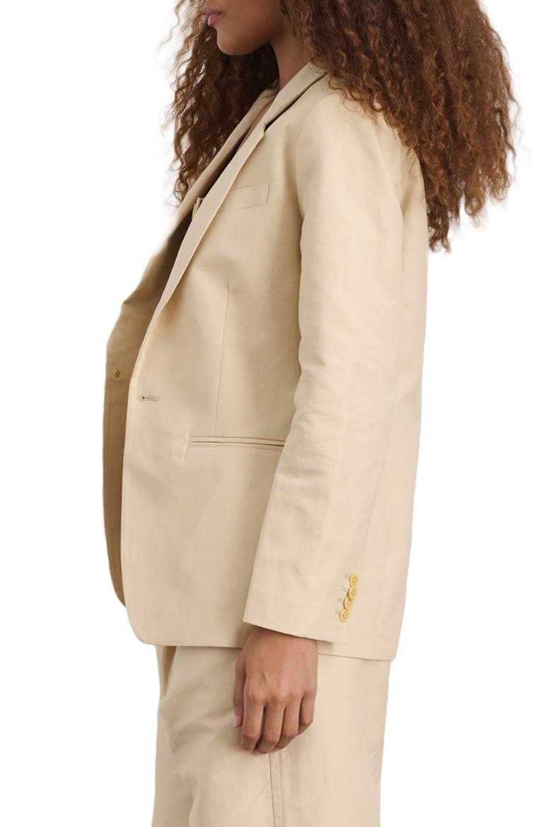 Soho Linen & Cotton Blazer, Alternate, color, TAN