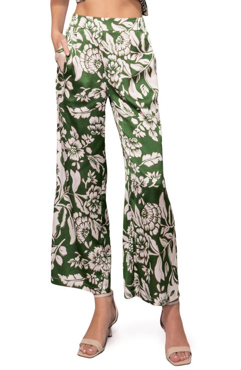 Floral Satin Pants