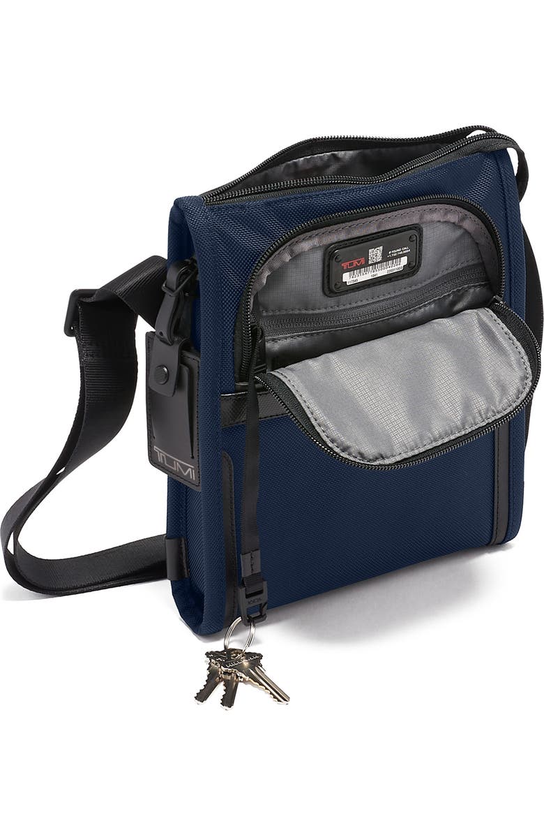 TUMI Alpha Pocket Small Crossbody Bag, Alternate, color, Navy