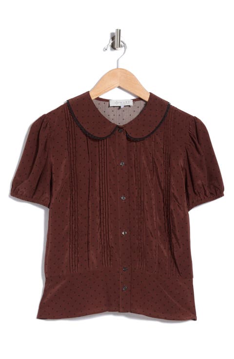 Puff Sleeve Pintuck Top