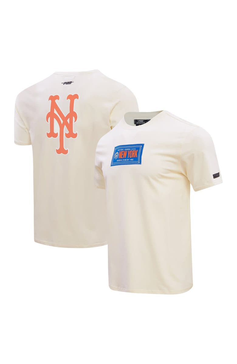 PRO STANDARD Men's Pro Standard Cream New York Mets Club Member Badge T-Shirt, Alternate, color, Cream