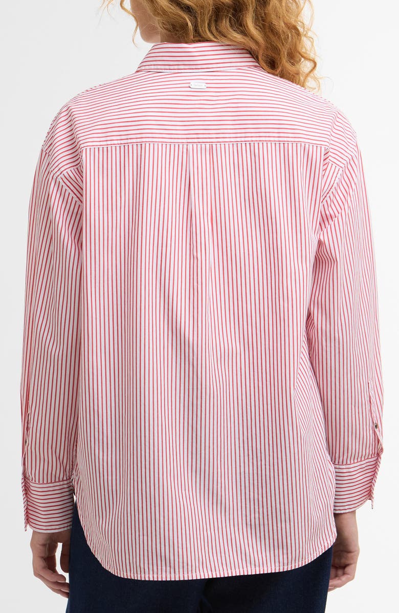 Barbour Polly Stripe Button-Up Shirt, Alternate, color, Poppy Red Stripe
