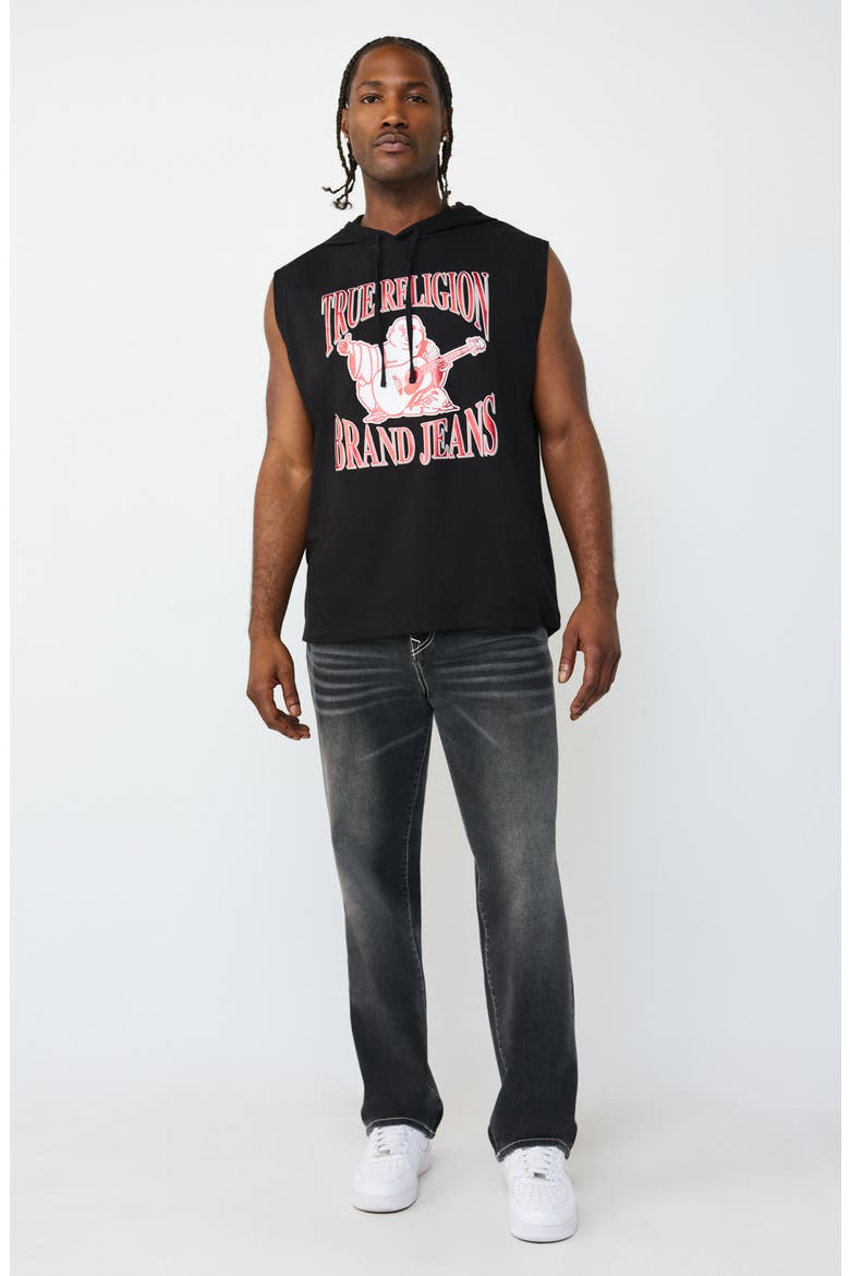 Buddha Basketball Hooded Tank, Alternate, color, JET BLACK
