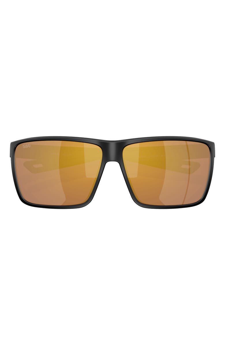 Costa Del Mar Rincon II 64mm Sunglasses, Alternate, color, Matte Black / Gold Mirror 580G