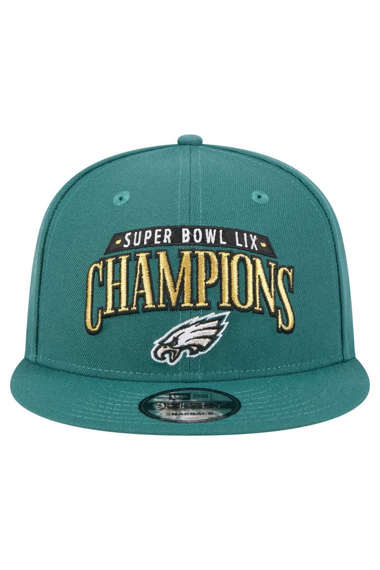 Men's New Era Midnight Green Philadelphia Eagles Super Bowl LIX Champions 9FIFTY Snapback Hat, Alternate, color, Green