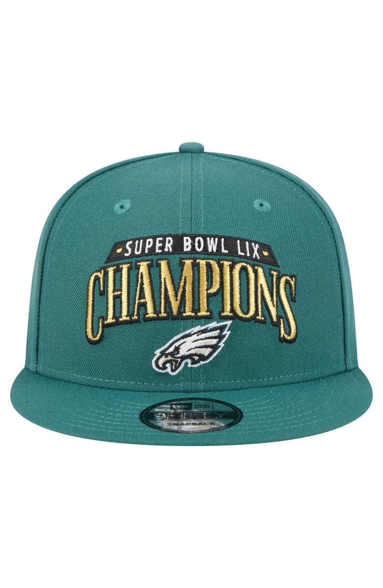 New Era Men's New Era Midnight Green Philadelphia Eagles Super Bowl LIX Champions 9FIFTY Snapback Hat, Alternate, color, Green
