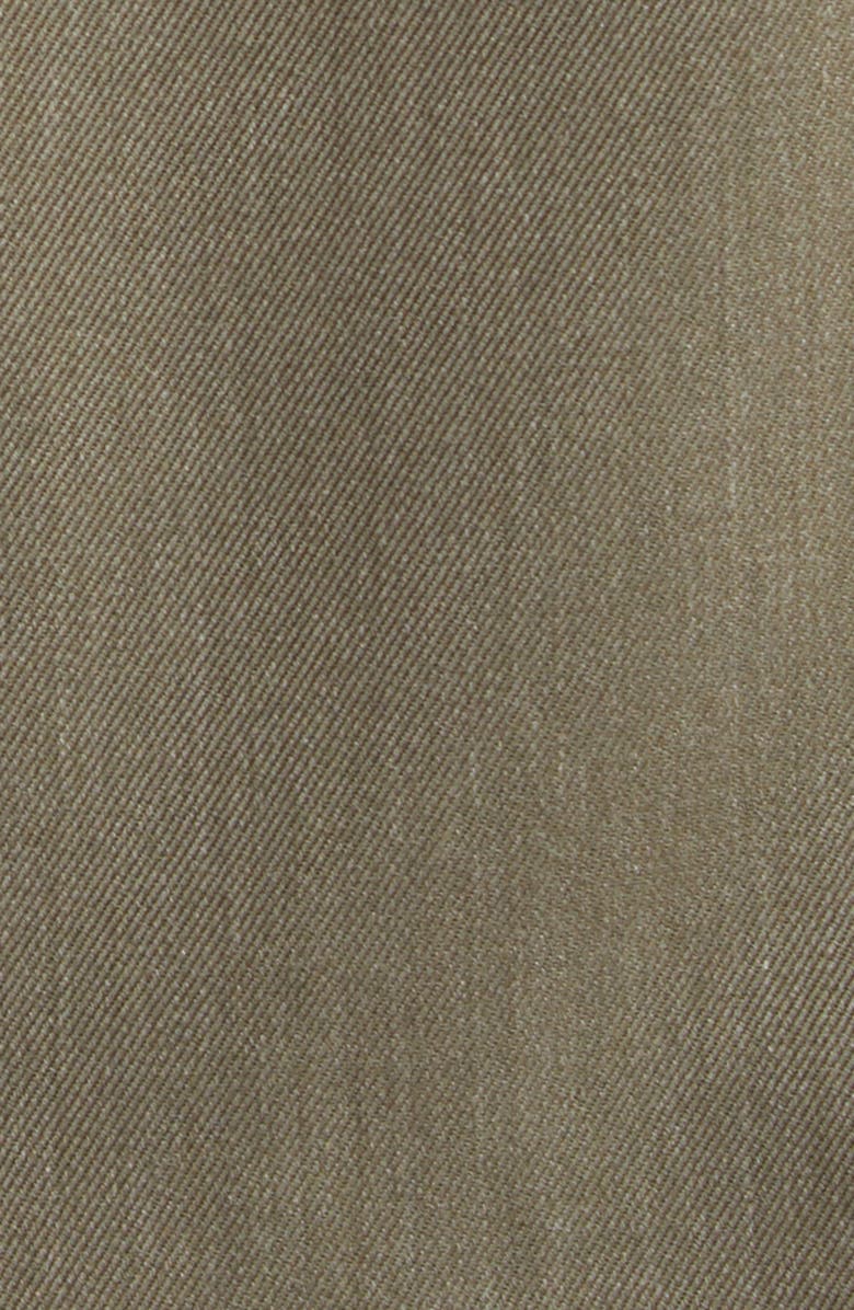 Victoria Beckham Tailored Belted Wool Blend Twill Jacket, Alternate, color, Sage Melange