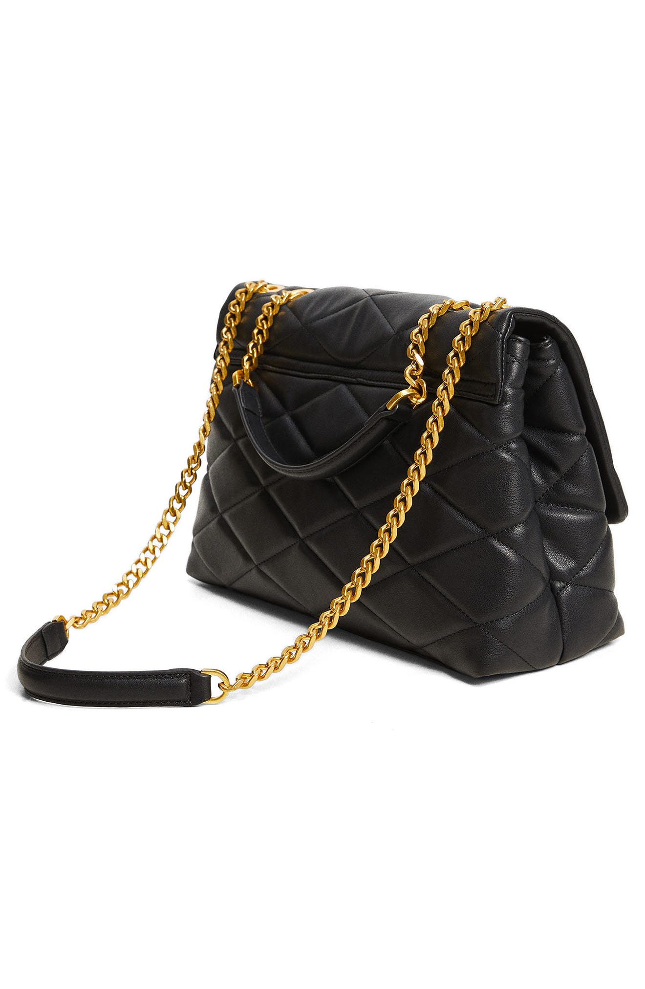 MANGO Quilted Faux Leather Shoulder Bag, Alternate, color, 