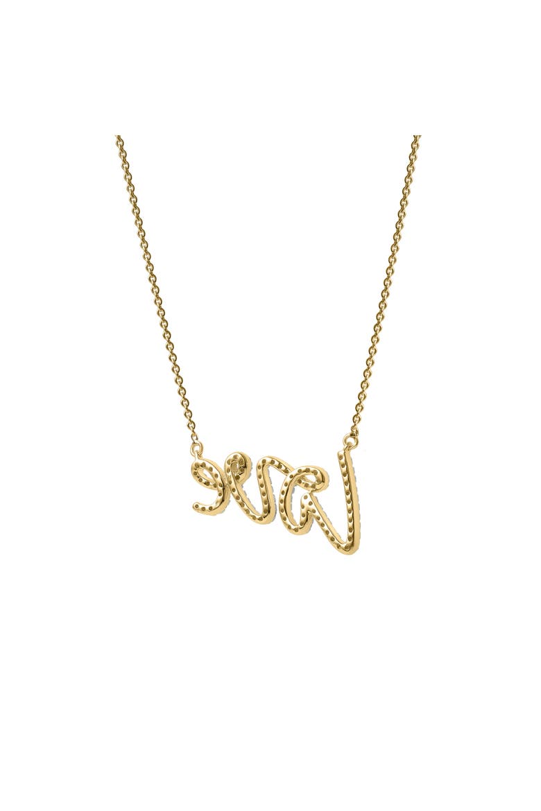 Lyana Graffiti Love Diamond Necklace in 14K Gold, Alternate, color, 14K Yellow Gold