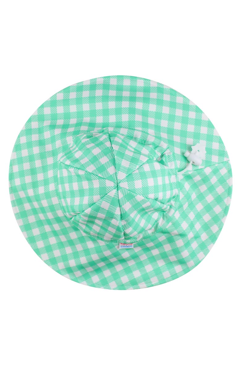 RuffleButts Unisex UPF50+ Sun Protective Hat, Alternate, color, Spring Green Gingham
