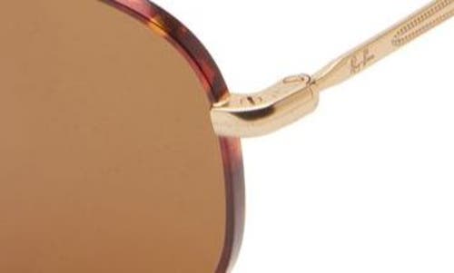 Ray Ban Ray-ban 60mm Polarized Pillow Sunglasses In Brown