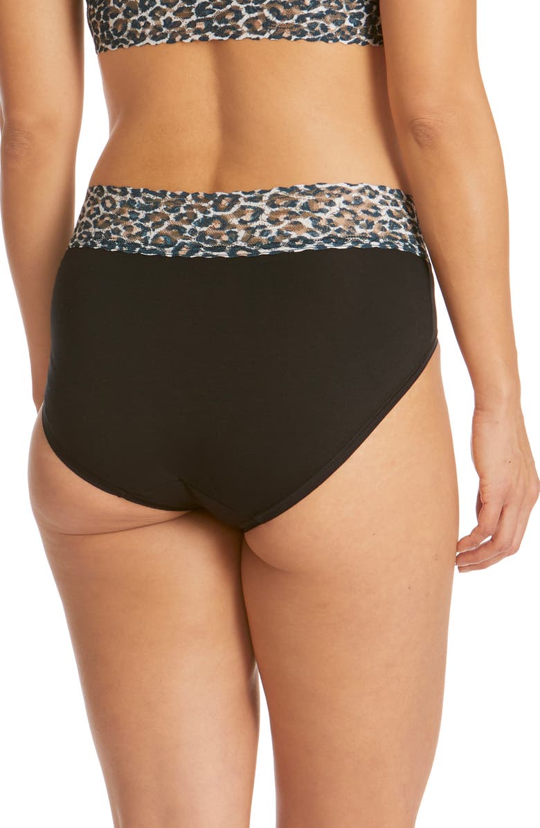 Hanky Panky Lace Trim Briefs, Alternate, color, 