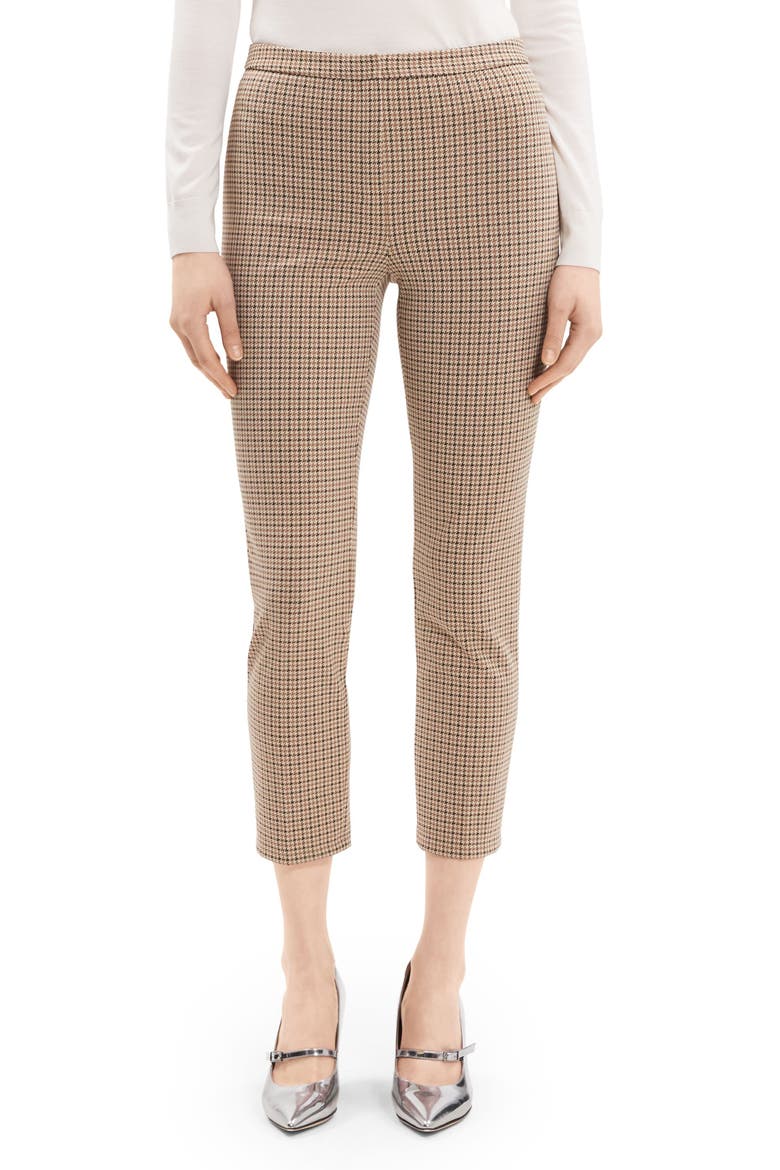 Check Slim Crop Pants, Main, color, MULTI - Q1G