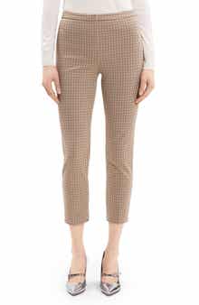 Theory Check Slim Crop Pants