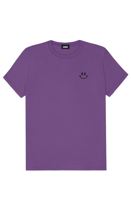 Dalix Smile Face Tee In Purple