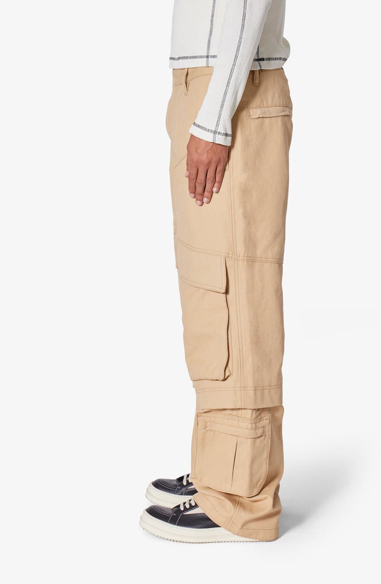 mnml Baggy Slanted Pocket Cargo Pants, Alternate, color, Khaki