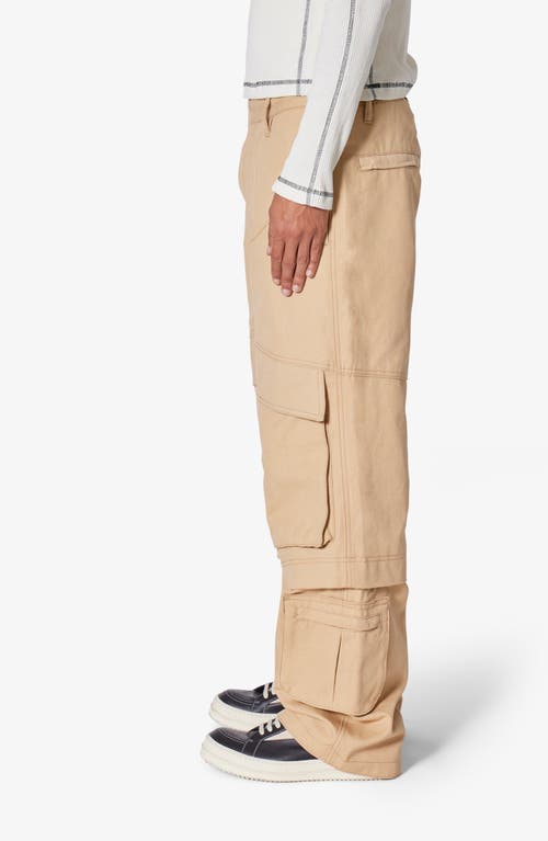 Mnml Baggy Slanted Pocket Cargo Pants In Khaki
