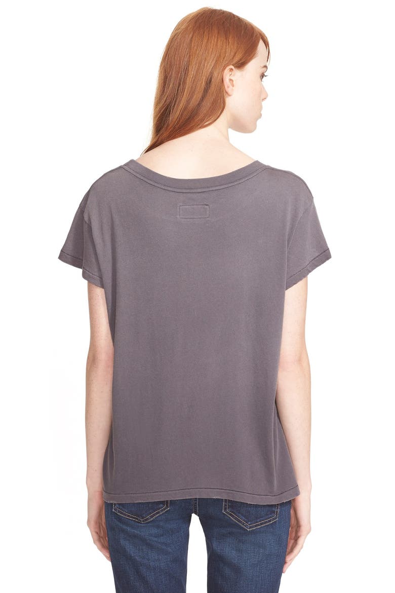 Distressed Print Tee, Alternate, color, FEATHER