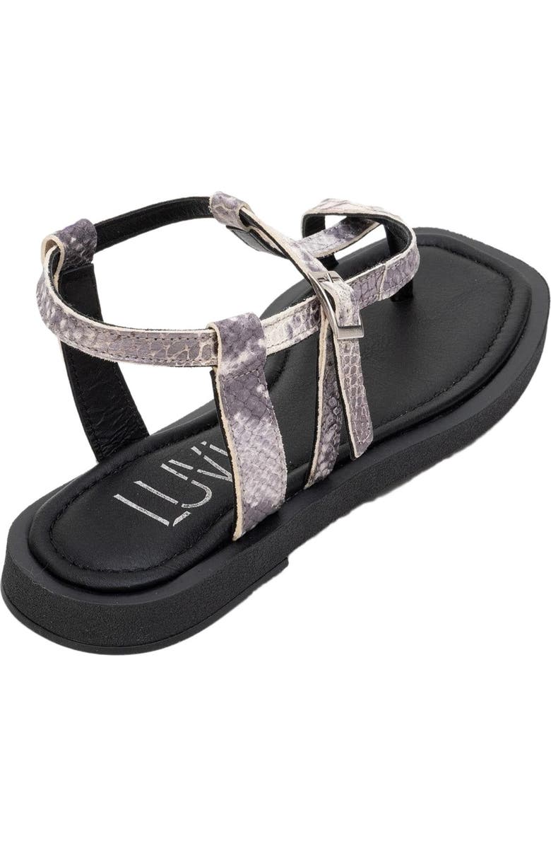 Forever & Always Shoes Morgana Leather Thong Sandal, Alternate, color, Black Leather