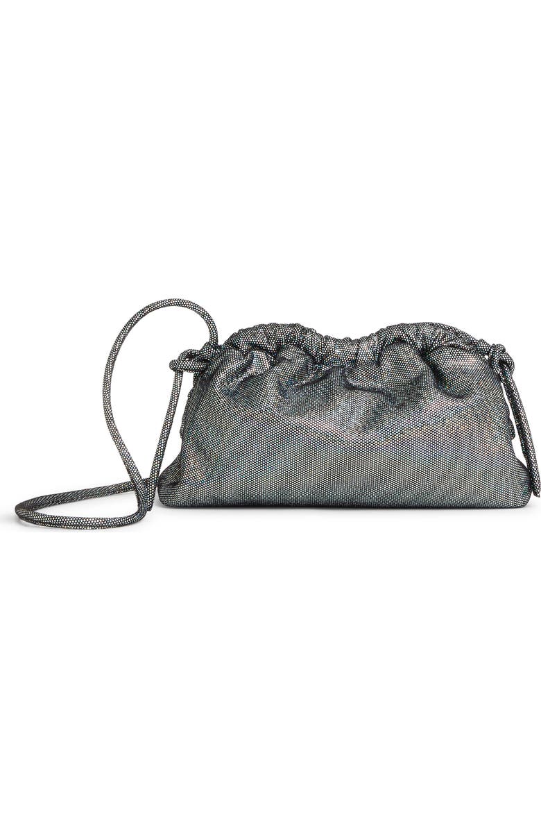 Mansur Gavriel Mini Cloud Leather Clutch, Main, color, Glitter