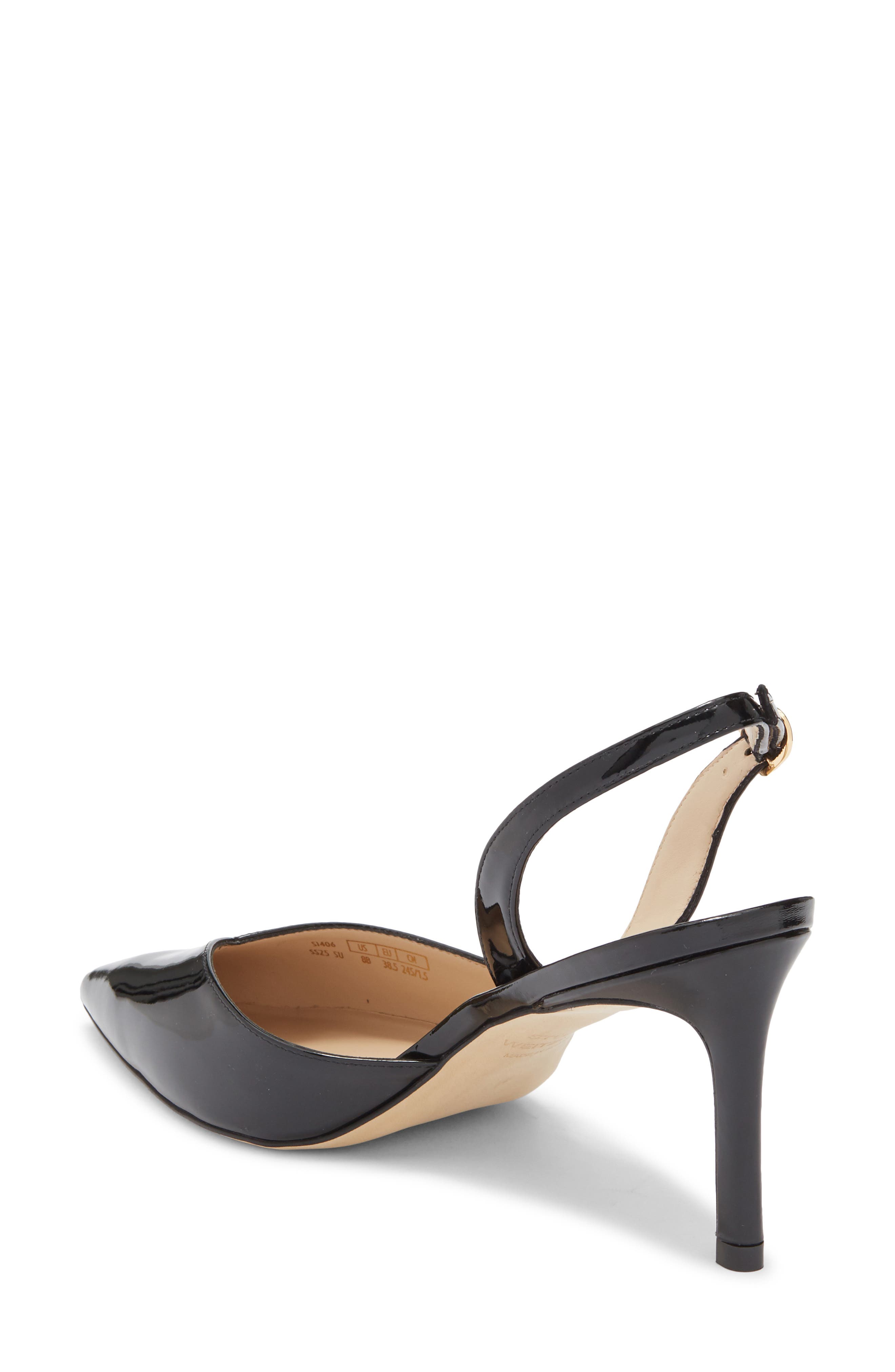 Stuart Weitzman Julia 75 Slingback Pump, Alternate, color, Black