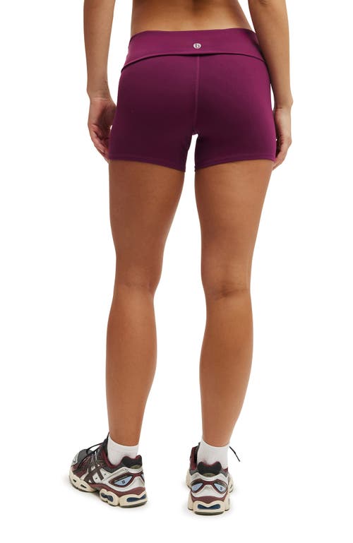 Cotton On Body Active Ultra Soft Roll Over Shortie Short In Purple