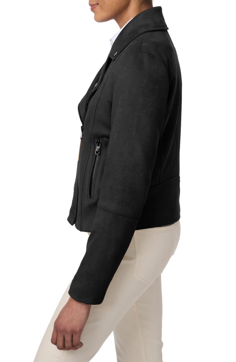 Bernardo Faux Suede Moto Jacket, Alternate, color,