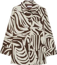 Marimekko Rakenne Jokuraita Abstract Print Cotton Blend Jacket