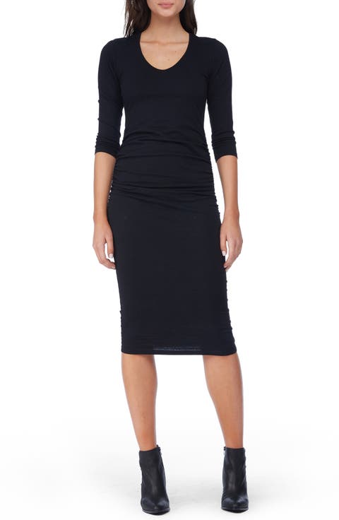 Ruched Midi Dress