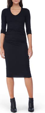 Michael Stars Ruched Midi Dress