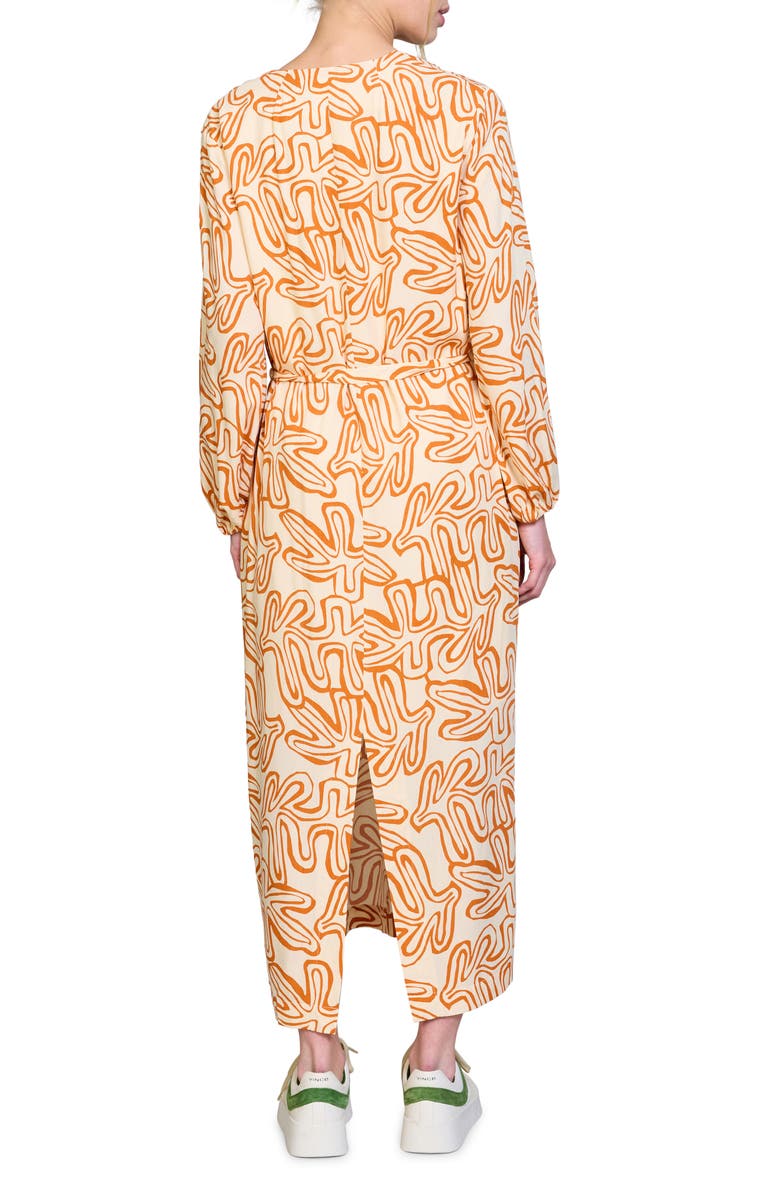 MELLODAY Swirl Long Sleeve Shirtdress, Alternate, color, 