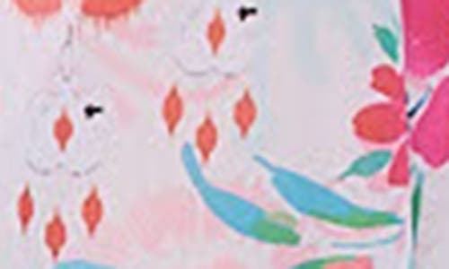 Ranee's Ranees Floral Beaded Chiffon Duster In White