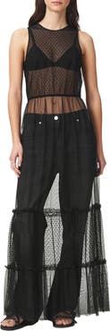 AllSaints Terra Sheer Tulle Maxi Dress