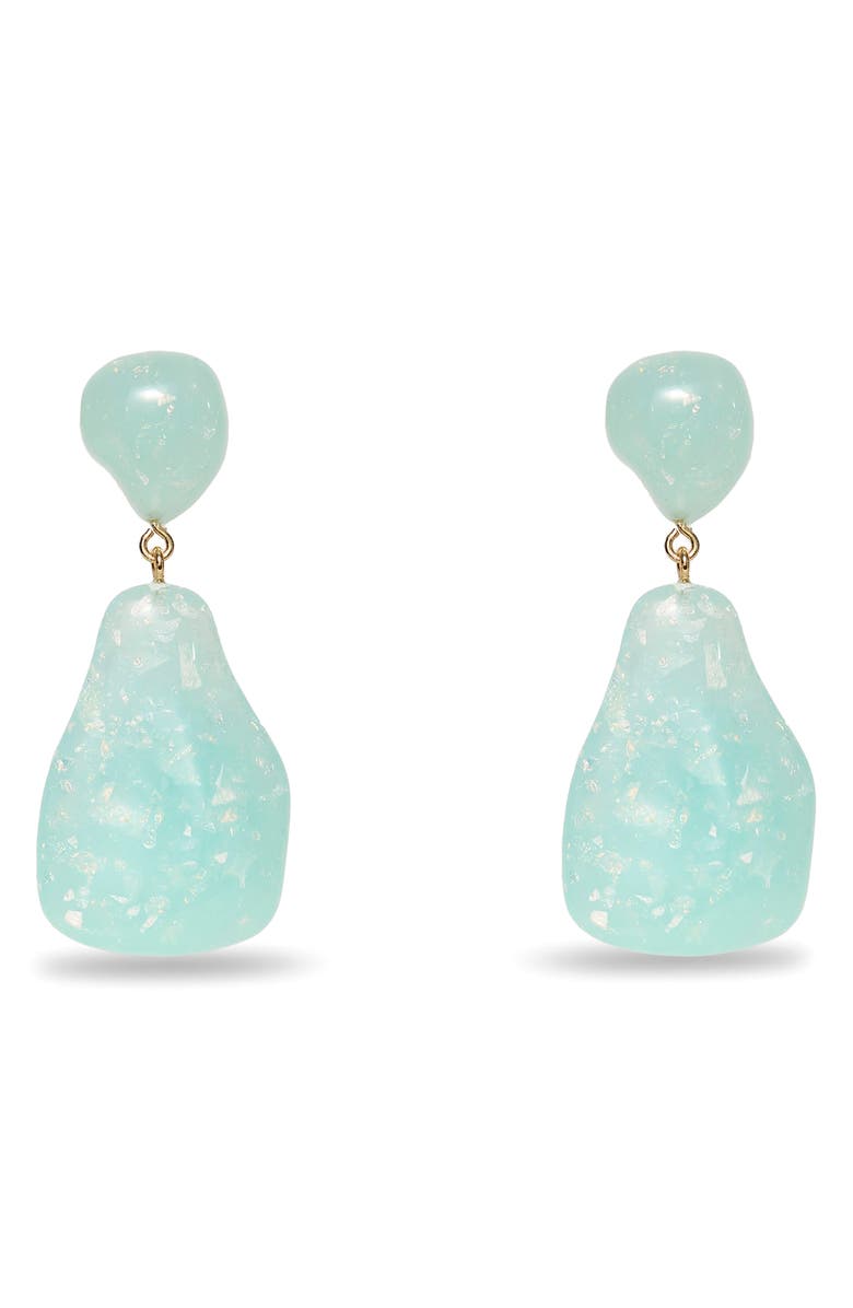 Lele Sadoughi Wilma Drop Earrings, Main, color, Ocean Spray