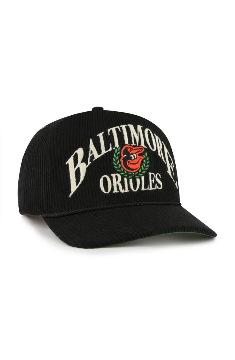 '47 Men's '47 Black Baltimore Orioles Pitchout Rope Hitch Adjustable Hat, Alternate, color,