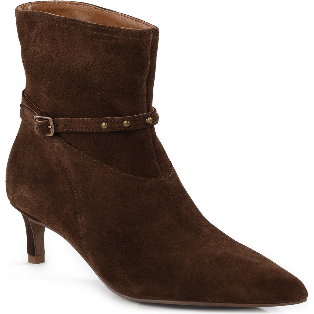 Seychelles Milan Pointed Toe Kitten Heel Bootie In Brown