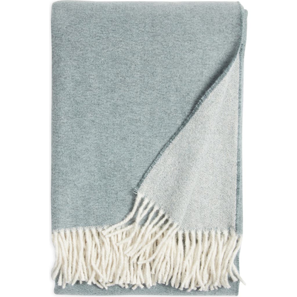 Nordstrom Plaid Fringe Throw Blanket In Green