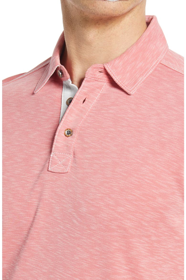 Slub Men's Polo, Alternate, color, CORAL