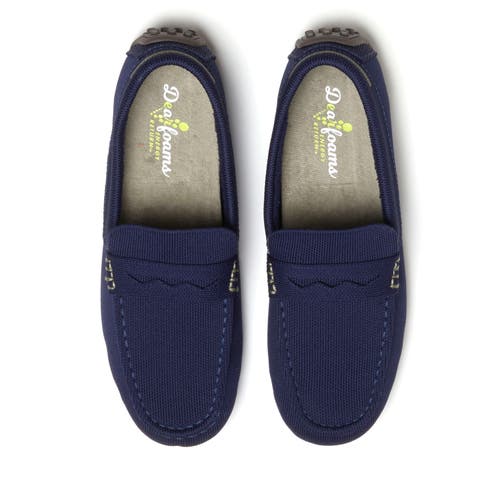 Dearfoams Hazel Stretch Knit Driving Loafer Slipper In Blue