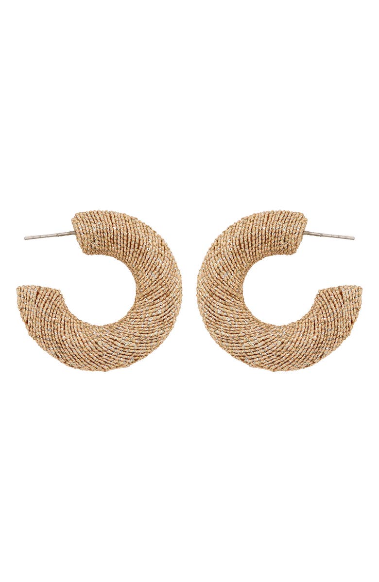 Panacea Wrapped Hoop Earrings, Main, color, Gold