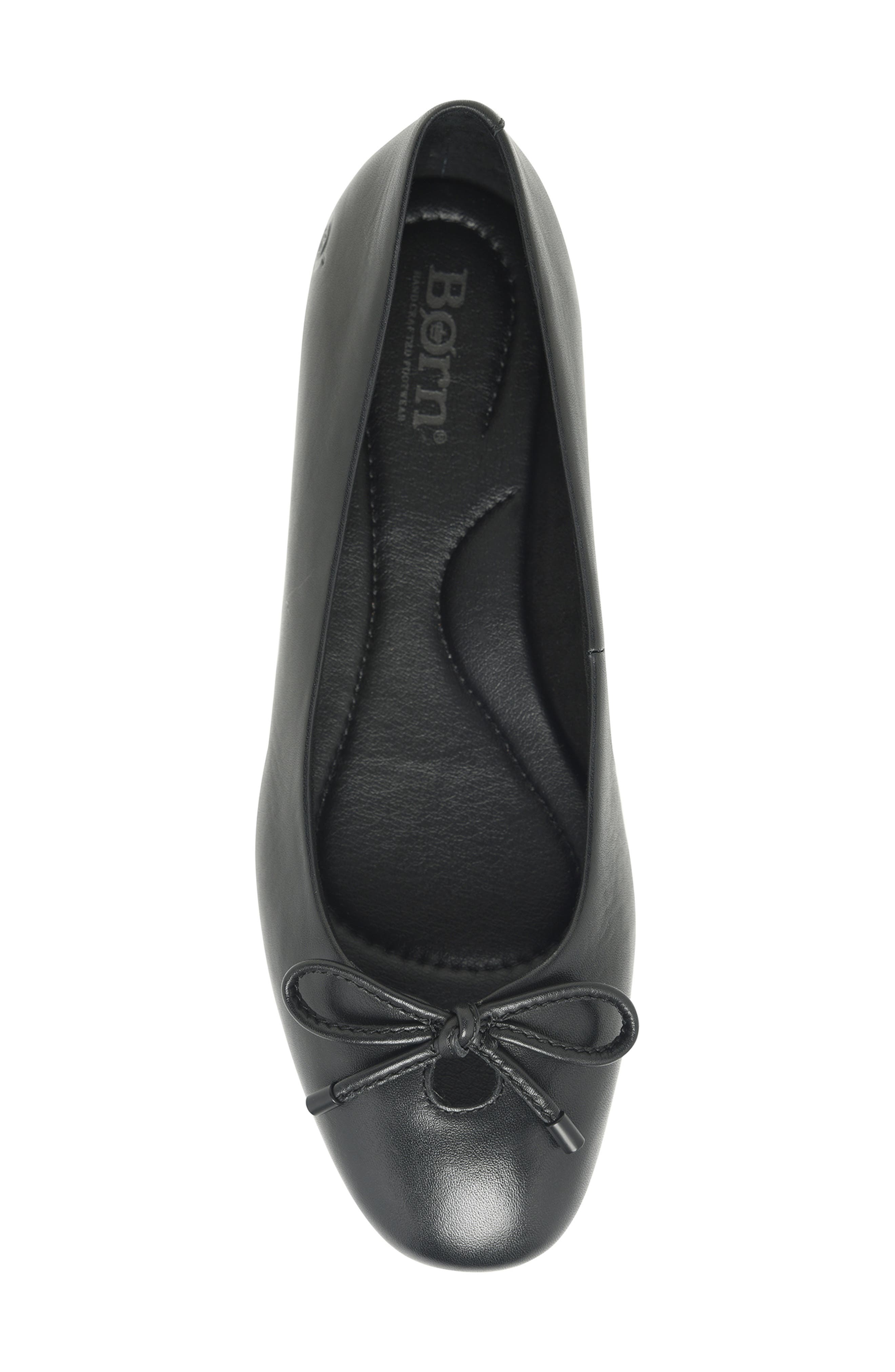 Poe Ballet Flat, Alternate, color, BLACK LEATHER